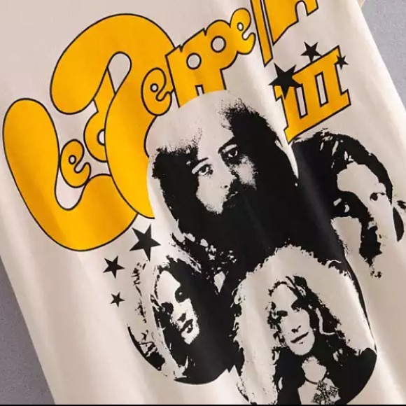 Cream Led Zeppelin Band Group Graphic Tee - Picture 3 of 3
